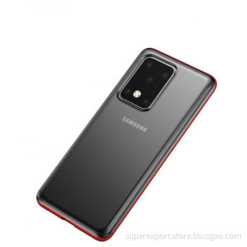 Hot selling TPU frame with Semi-transparent PC Cover mobile phone cases for Samsung S20 Ultra 6.9"